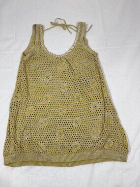 Vintage Anthropologie Nick & Mo Womens Knit Mesh Top size Small Boho